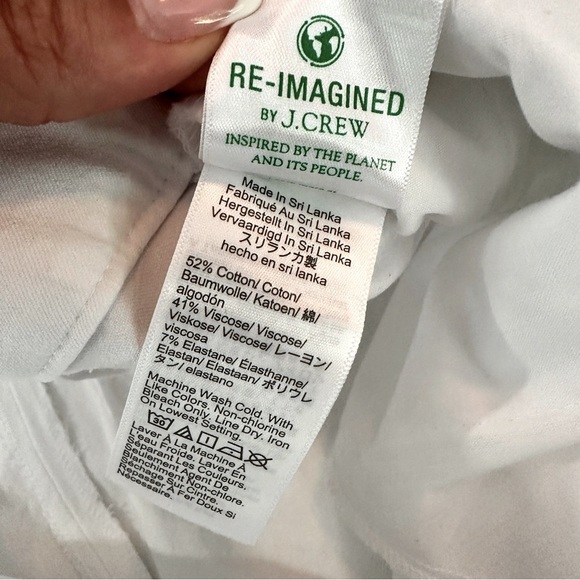 J.Crew Kallie Pant White Size 14 Tall Stretch Cotton Trousers - Picture 6 of 13